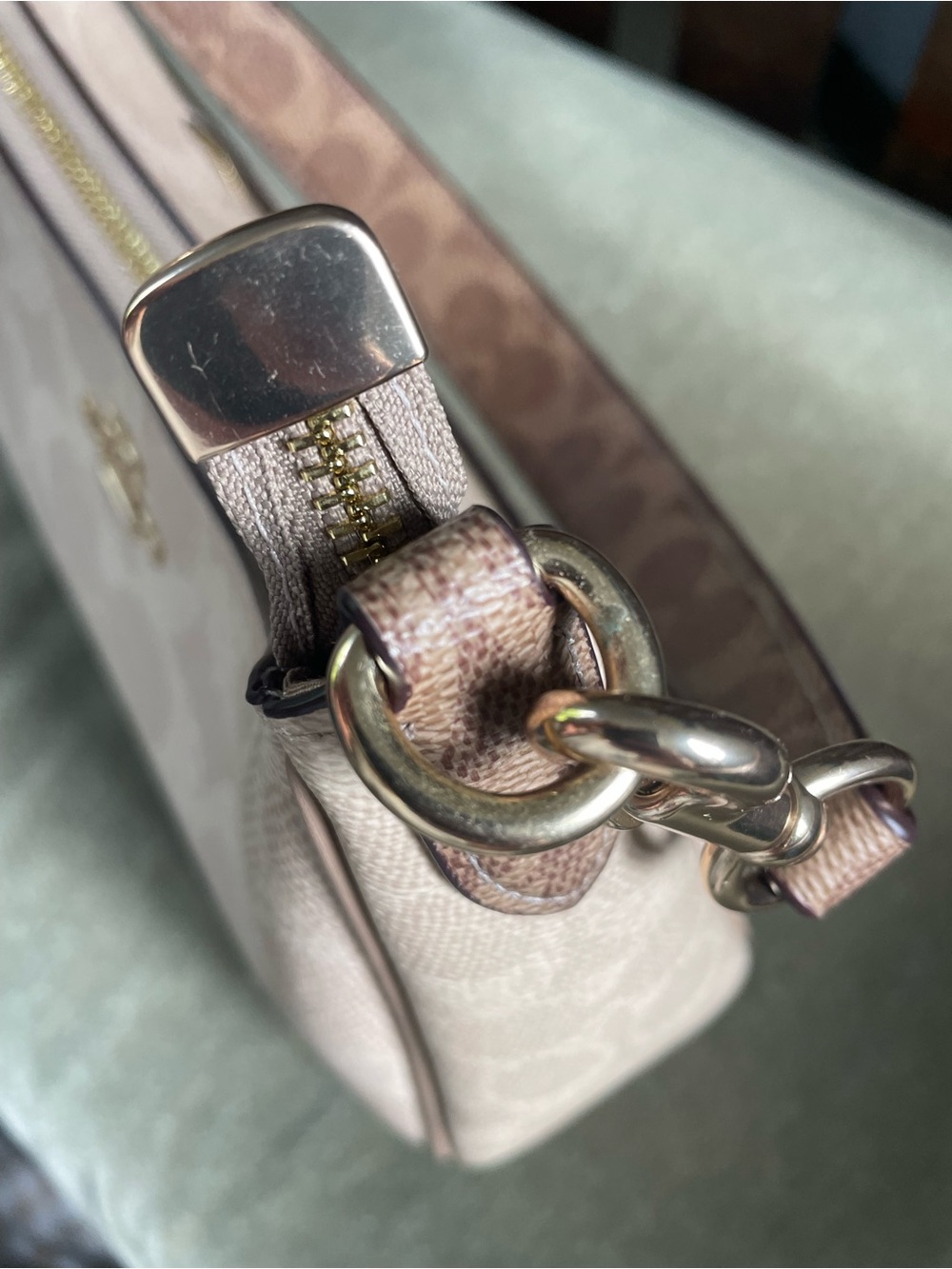 COACH Teri Hobo Signature canvas in sand / tan with gold hardware / CAA69 - Picture 10 of 10